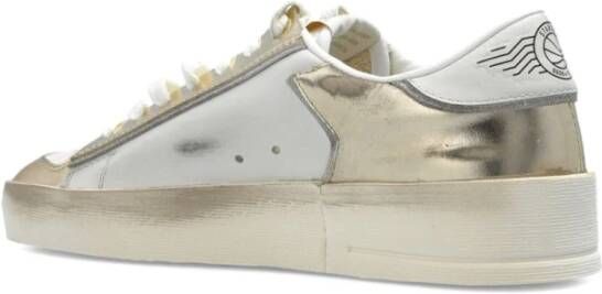 Golden Goose Goudkleurige Leren Sneakers met Ster Patch