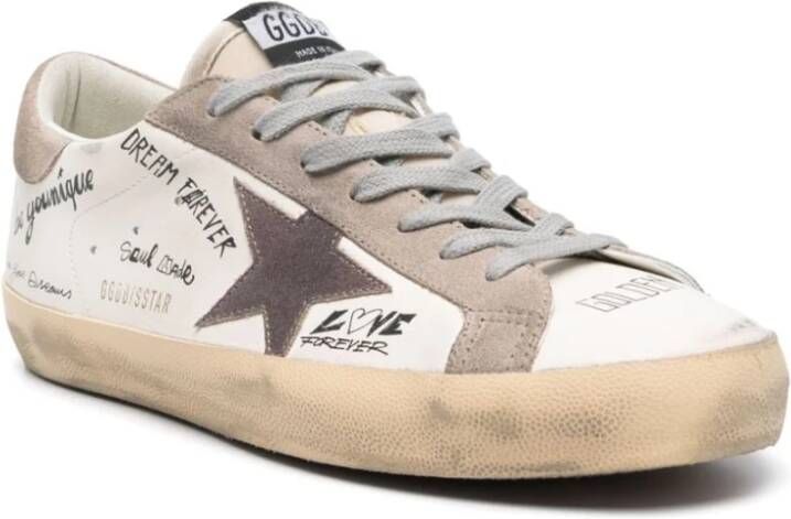 Golden Goose Graffiti Ster Kalf Sneakers White Heren