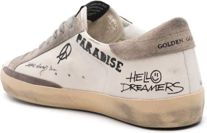 Golden Goose Graffiti Ster Kalf Sneakers White Heren