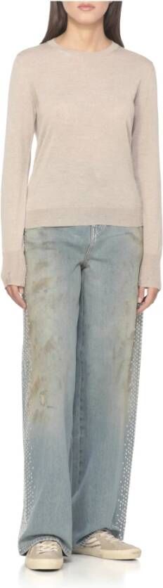 Golden Goose Grijze Sneakers met Animalier Patroon