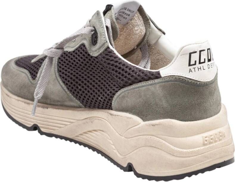 Golden Goose Groene Suède Mesh Hardloopschoenen Ster