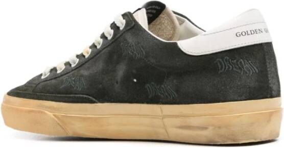 Golden Goose Groene Suède Sneakers met Sterren Green Heren