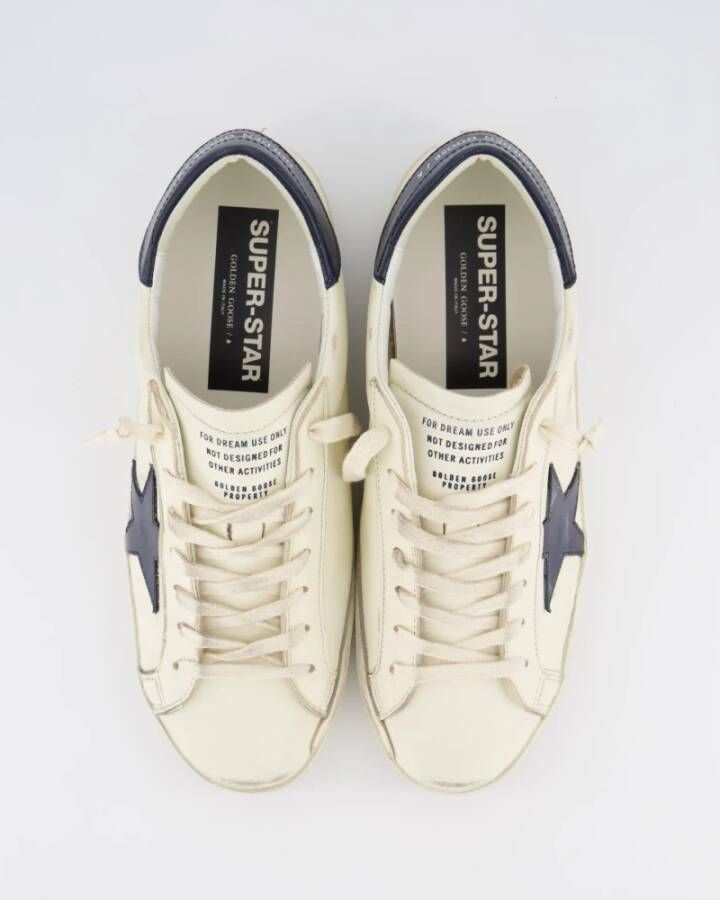 Golden Goose Super-Star Sneaker Wit Blauw White Heren