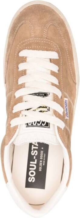 Golden Goose Koffiebruin Suède Logo Sneakers