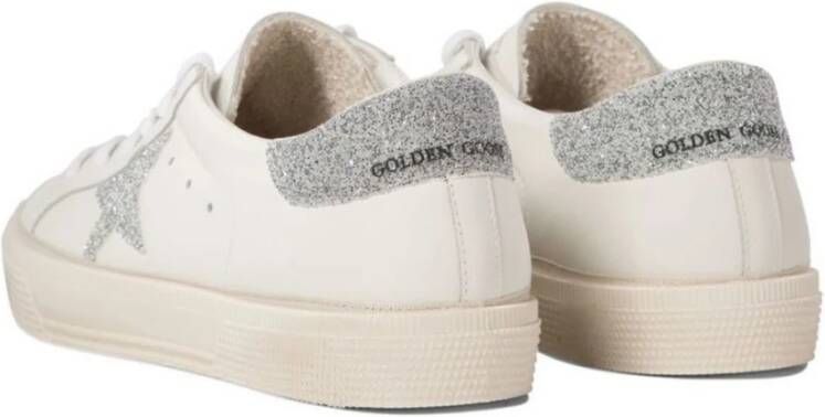 Golden Goose Kristal Stof Ster Leren Sneakers White Dames