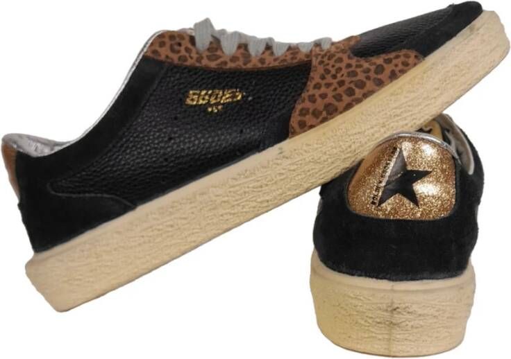Golden Goose Leopard Superstar Leren Sneakers Black Dames