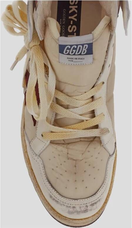 Golden Goose Leren Sky Star Sneakers Beige Heren