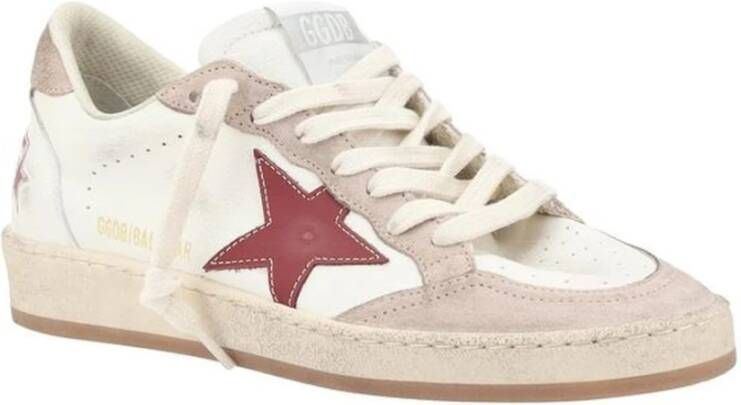 Golden Goose Leren sneakers met suède inzetstukken en geborduurd monogram Multicolor Dames