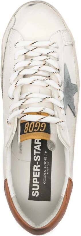 Golden Goose Leren Superstar Sneakers Wit Grijs Bruin