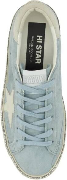 Golden Goose Lichtblauwe Suede Hi Star Classic Sneakers