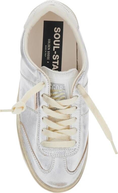 Golden Goose Metallic Low Top Sneakers met Logo Gray Dames