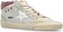 Golden Goose Zilver Paarse Witte Sneaker met Gebruikte Look Beige Dames - Thumbnail 4