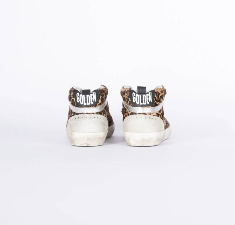 Golden Goose Mid Star Sneakers Beige Bruin Leopard