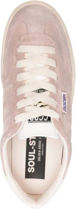 Golden Goose Poederroze Sneakers met Contraststiksels Pink Dames
