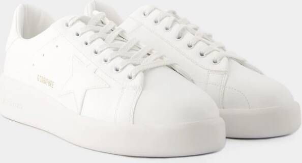 Golden Goose Pure Star Sneakers Leer Optic White Wit Heren