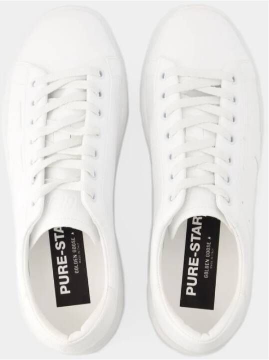 Golden Goose Pure Star Sneakers Leer Optic White Wit Heren