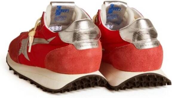 Golden Goose Rode en Grijze Running Sneakers Red Dames