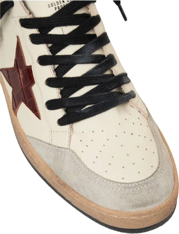 Golden Goose Rode Sneakers met Krokodillenstructuur