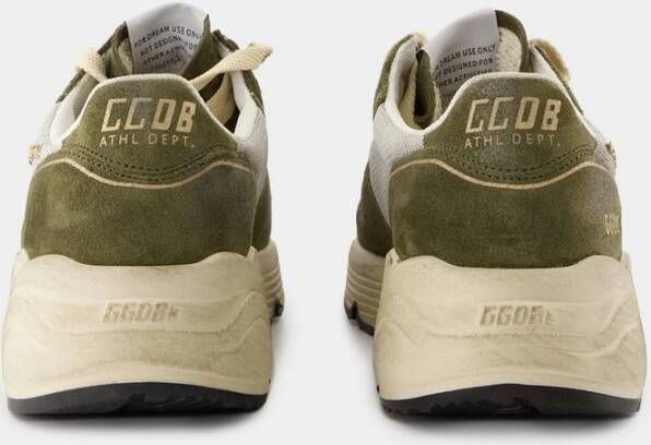 Golden Goose Ronde Neus Sneakers in Kaki Wit Rood Beige IJs