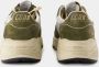 Golden Goose Ronde Neus Sneakers in Kaki Wit Rood Beige IJs - Thumbnail 2