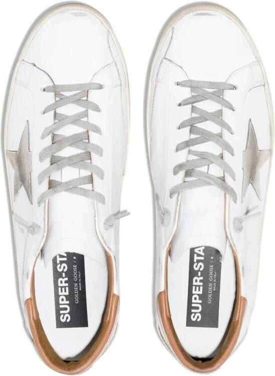 Golden Goose Leren Super-Star Sneakers voor Heren Wit Heren