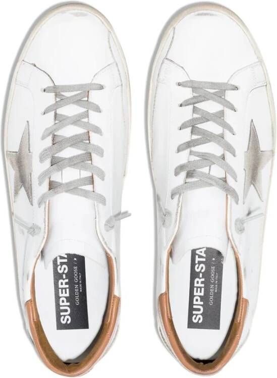 Golden Goose Leren Super-Star Sneakers voor Heren Wit Heren