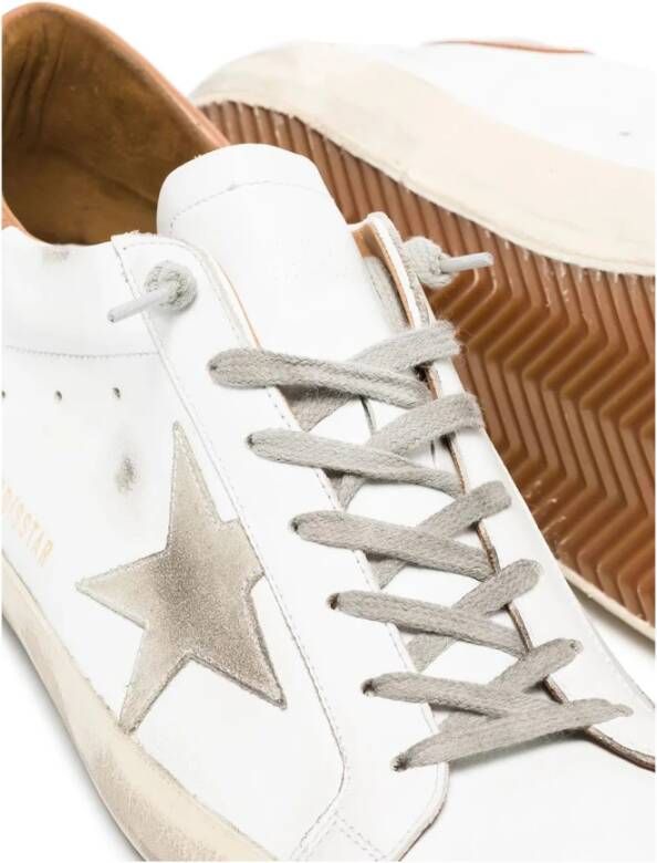 Golden Goose Leren Super-Star Sneakers voor Heren Wit Heren