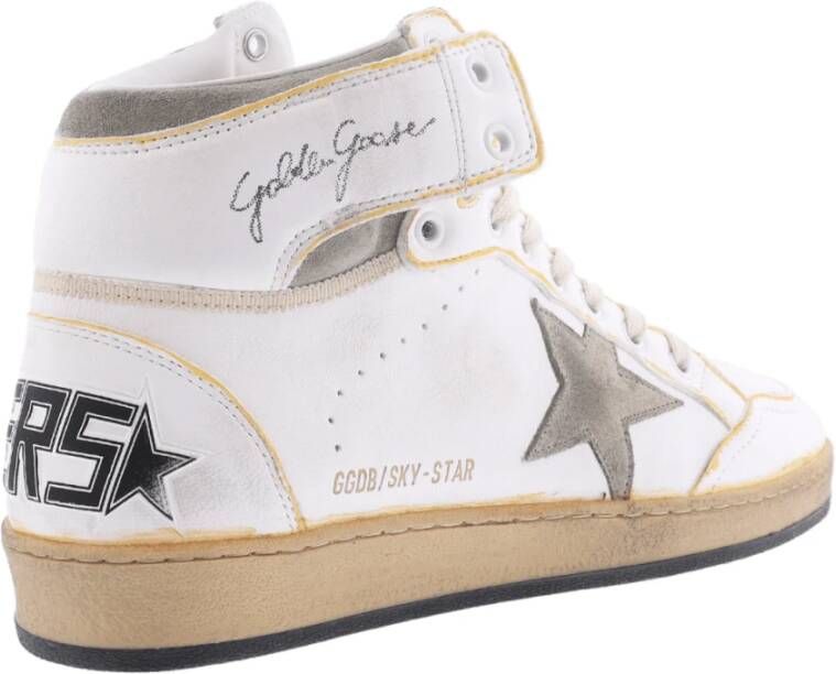 Golden Goose Sky Star Sneaker Wit Geel White Heren