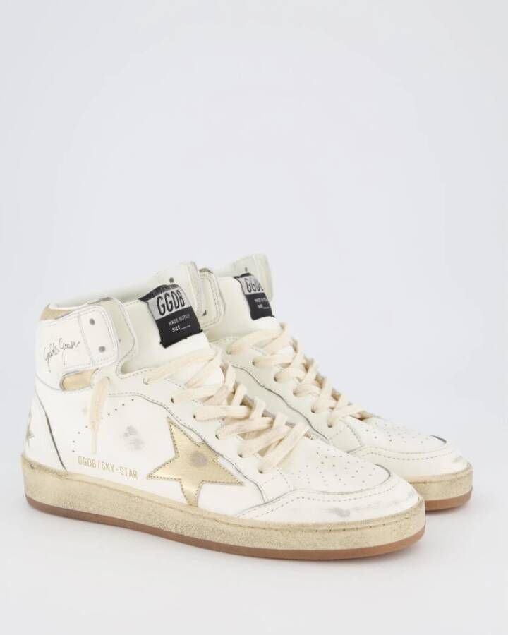 Golden Goose Sky Star Sneaker Wit Goud White Dames