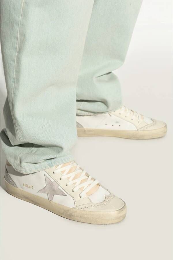 Golden Goose Sneakers Mid Star Double Quarter White Dames