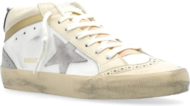 Golden Goose Sneakers Mid Star Double Quarter White Dames