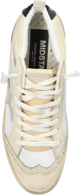 Golden Goose Sneakers Mid Star Double Quarter White Dames