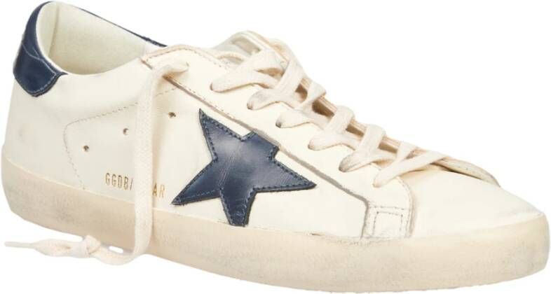 Golden Goose Vintage Bruine Sneakers met Blauwe Ster White Heren