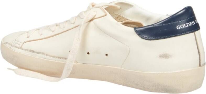 Golden Goose Vintage Bruine Sneakers met Blauwe Ster White Heren