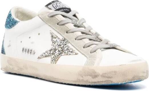 Golden Goose Super-Star Versierde Leren Sneakers Wit Dames