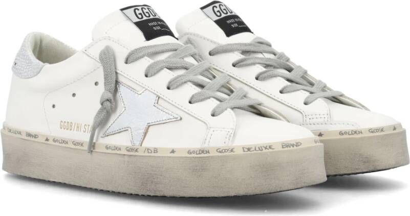 Golden Goose Witte Zilveren Leren Sneakers White Dames - Foto 3