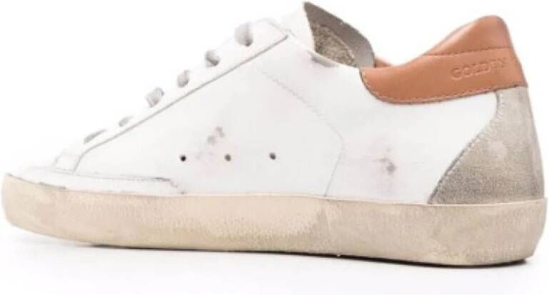 Golden Goose Super-star Leren Hak Sneakers Wit Dames