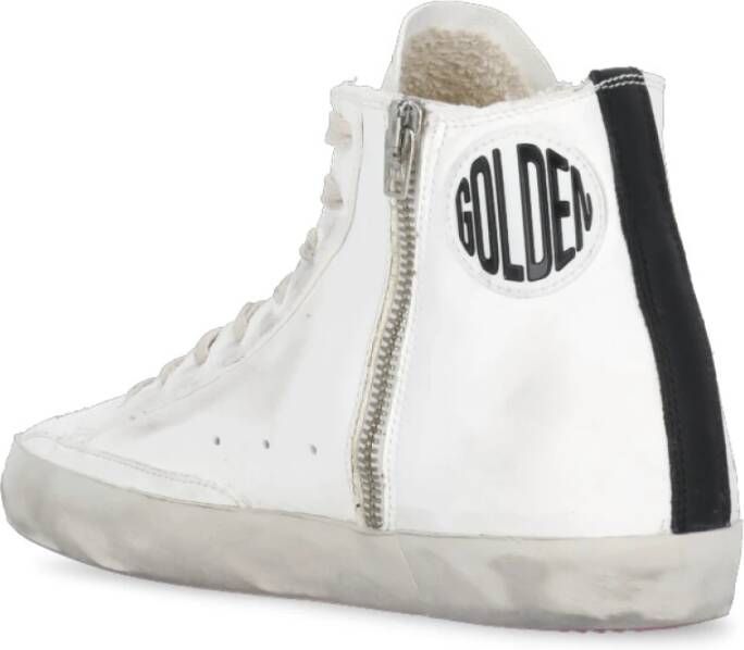 Golden Goose Witte Leren Sneakers met Glitter Ster Logo Wit Dames