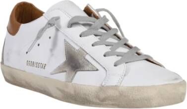 Golden Goose Leren Bovenwerk en Suède Ster Sneakers Wit Dames