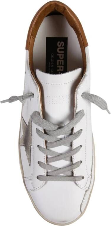 Golden Goose Leren Bovenwerk en Suède Ster Sneakers Wit Dames