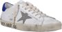 Golden Goose Witte Leren Superstar Sneakers met Groene Hak White Heren - Thumbnail 5