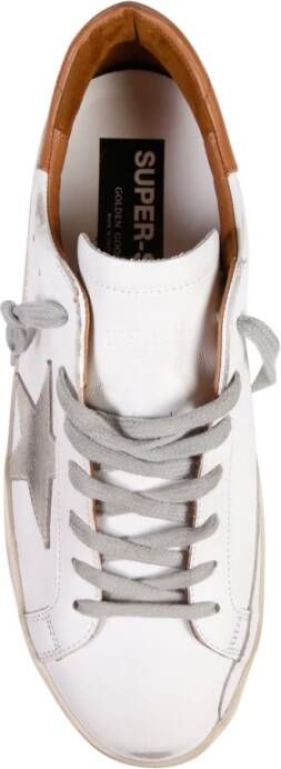 Golden Goose Super-Star Leren Sneakers Wit Heren