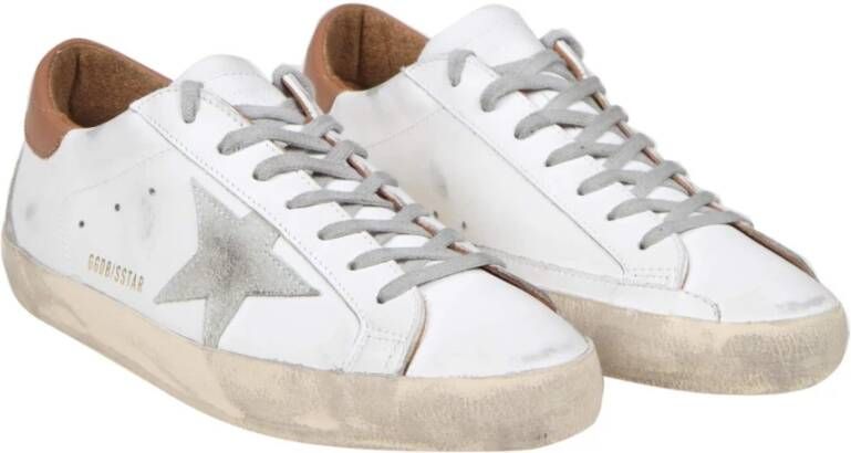 Golden Goose Witte Lichtbruine Ice Leren Sneakers Ss23 Wit Heren