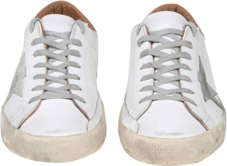 Golden Goose Witte Lichtbruine Ice Leren Sneakers Ss23 Wit Heren