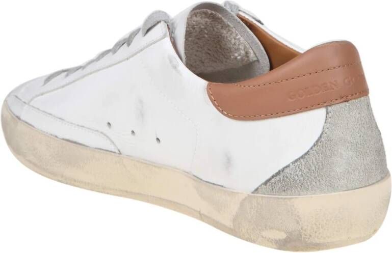 Golden Goose Witte Lichtbruine Ice Leren Sneakers Ss23 Wit Heren