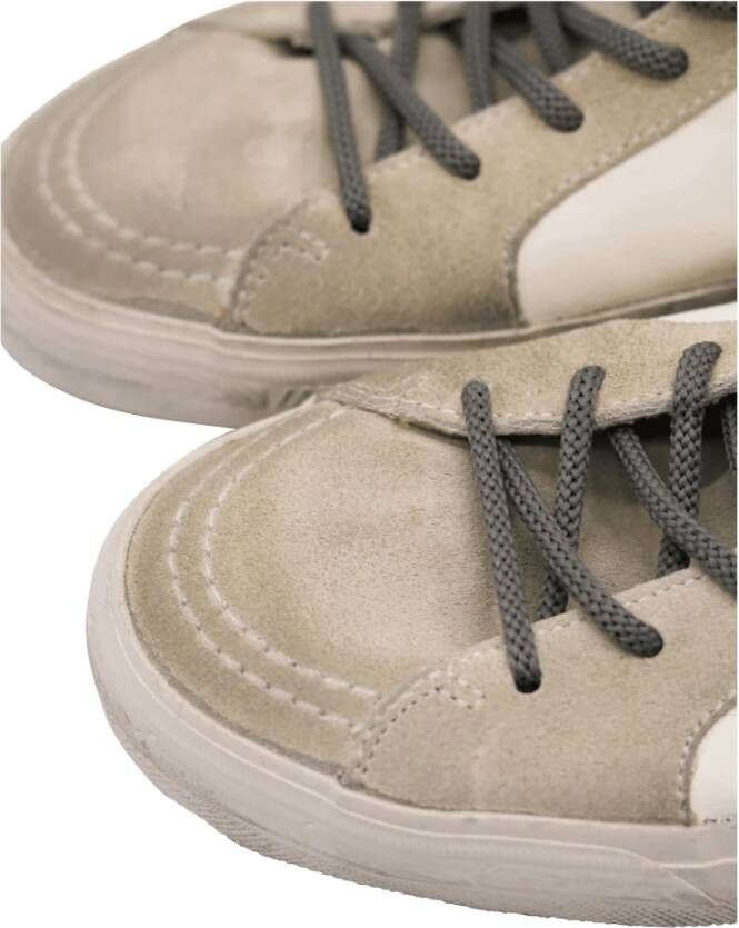 Golden Goose Witte Marmer Blauwe Slide Sneaker Wit Heren