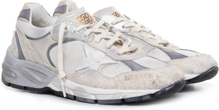 Golden Goose Witte Mesh Sneakers met Zijdelingse Ster Applicatie Wit Heren