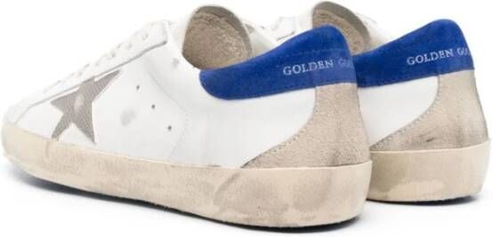 Golden Goose Witte Leren Superstar Sneakers met Groene Hak White Heren - Foto 14