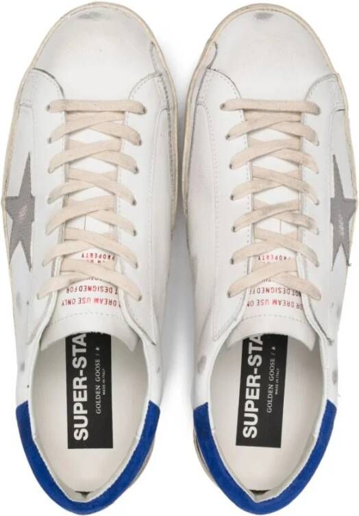 Golden Goose Heren Lichtblauwe Lamsskin Jas met Witte Mouwen Wit Heren - Foto 15