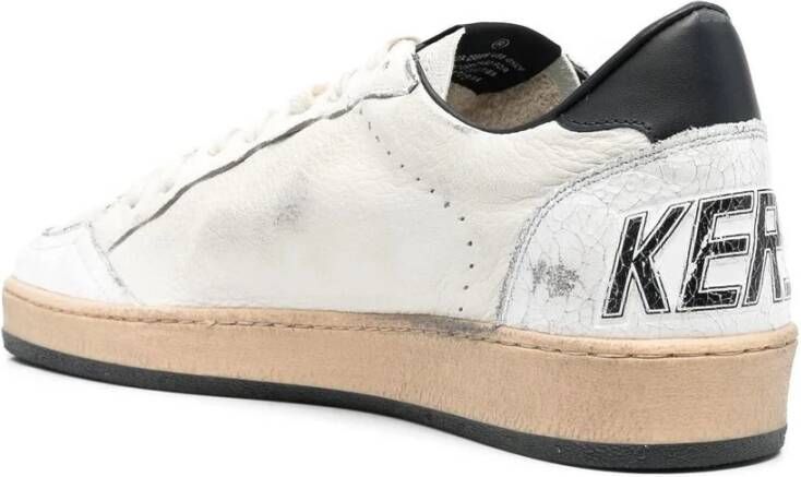 Golden Goose Witte Sneakers met Gouden Accenten Wit Heren